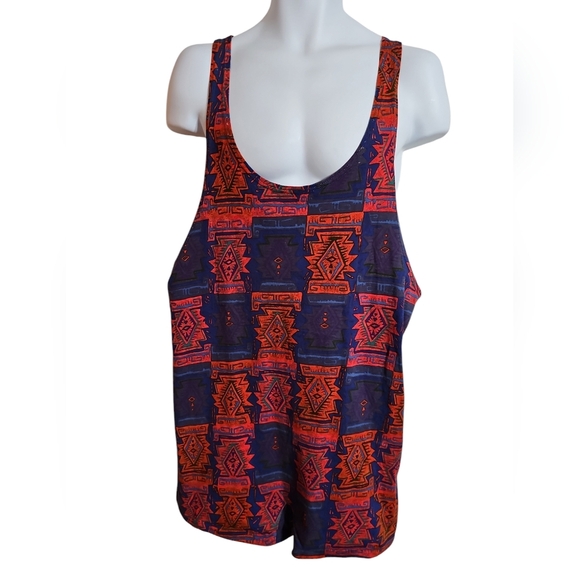 International Male Large Red Black Aztec Print Vintage Rare 90s Beach Step-Ins - Picture 1 of 5